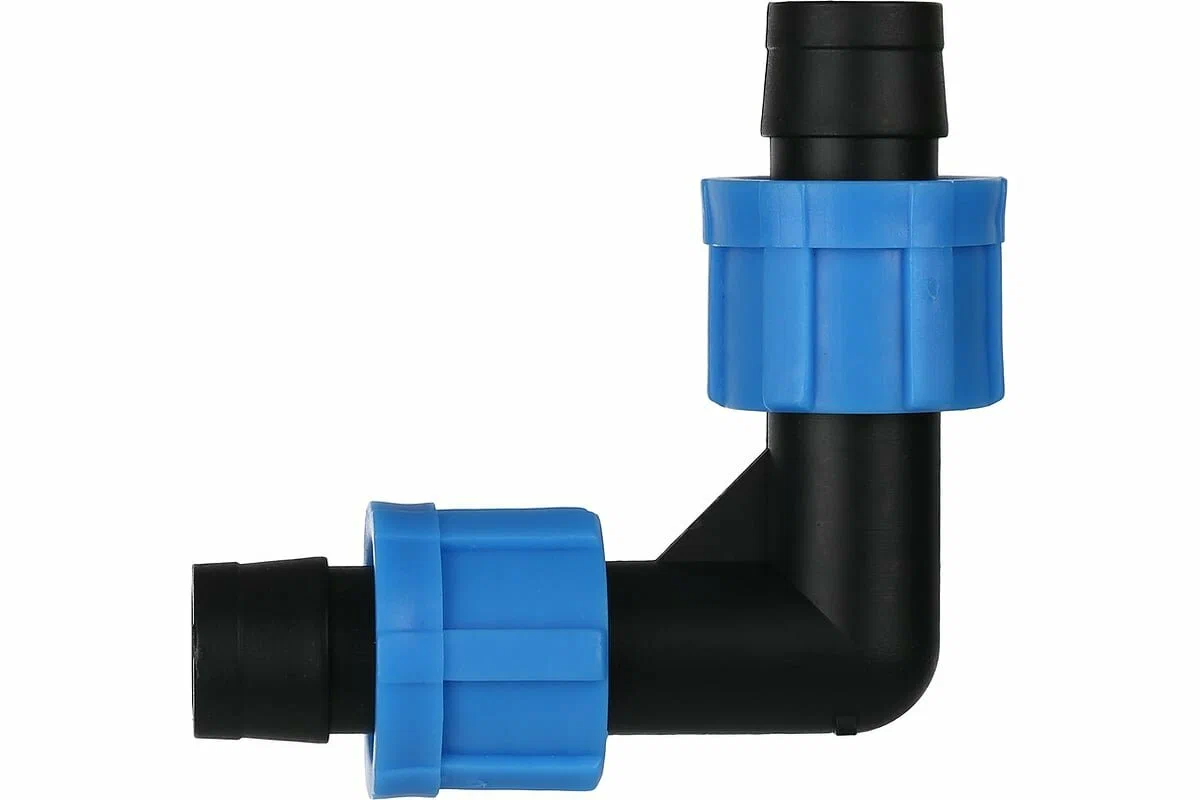 Угол для трубы зажимной 16мм/16мм, черный, Green Helper