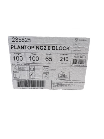 Субстрат минеральная вата, кубик, 100*100*65, c/о 20*15, Grodan Plantop NG 2.0, 216 шт, кор, Польша фото в интернет-магазине Ufarms 