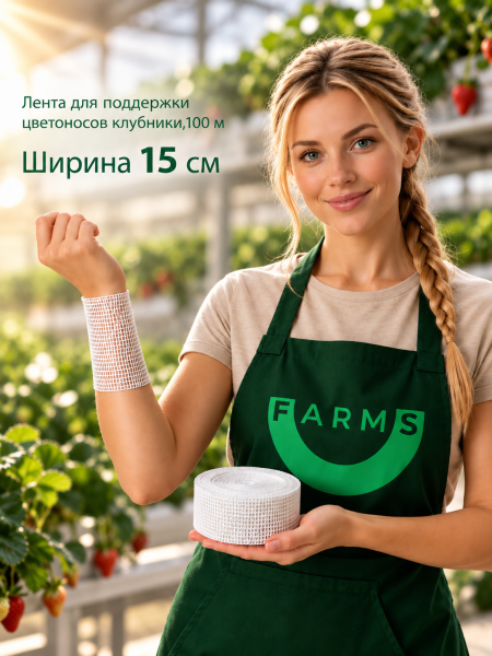Лента для поддержки цветоноса, белая, 100 м